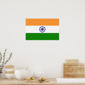 Poster met de vlag van India (Keuken)