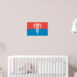 Poster met de vlag van Kansas City, Missouri