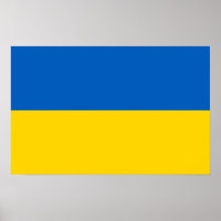 Poster met de vlag van Oekraïne