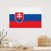 Poster met de vlag van Slowakije (Keuken)