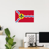 Poster met de vlag van St. Louis, Missouri (Thuiskantoor)