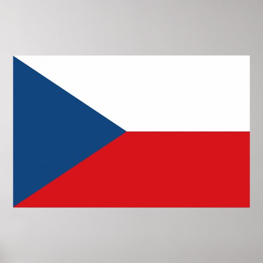 Poster met de vlag van Tsjechië (Voorkant)