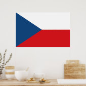 Poster met de vlag van Tsjechië (Keuken)