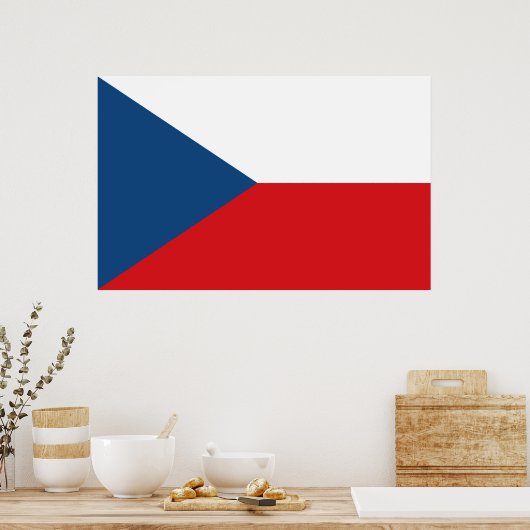 Poster met de vlag van Tsjechië (Keuken)