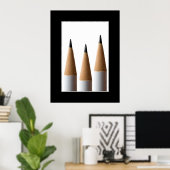 Poster met drie potloden (Thuiskantoor)
