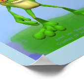 Poster met drijvende kikker (Hoek)