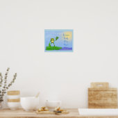 Poster met drijvende kikker (Keuken)