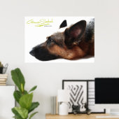 Poster met Duitse Herdershond (Thuiskantoor)