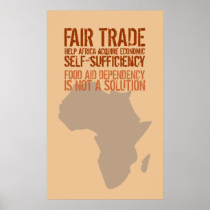 Poster met Fair Trade-boodschap