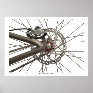 Poster met fietwielwielhub