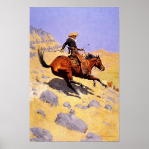 Poster met frederic Remington-schilderingen