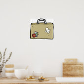Poster met gebarsten bagage (Keuken)