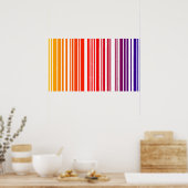 Poster met gekleurde streepjescode (Keuken)