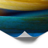 Poster met gele tulpenbloem (Hoek)