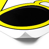 Poster met gele zonnebril (Hoek)