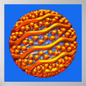 Poster met gouden golven (Voorkant)