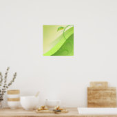 Poster met groene lebben (Keuken)