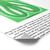 Poster met groene Psychic Flush (Hoek)