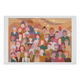 poster met groep mensen perfect poster
