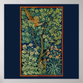 POSTER MET HET ONTWERP VAN WILLIAM MORRIS "PHEASAN (Voorkant)