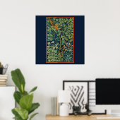 POSTER MET HET ONTWERP VAN WILLIAM MORRIS "PHEASAN (Thuiskantoor)
