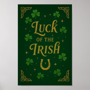Poster met Ierse Geluk St. Patrick's Day Kunst