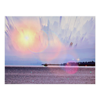 Poster met indrukwekkend zeeen uitzicht perfect poster