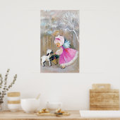 poster met kerst-engelenfeestdag (Keuken)