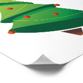 Poster met kerstbomen (Hoek)