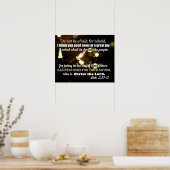 Poster met kerstlampjes met scripts Luke 2:10-11 (Keuken)