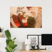 Poster met kerstman (Thuiskantoor)
