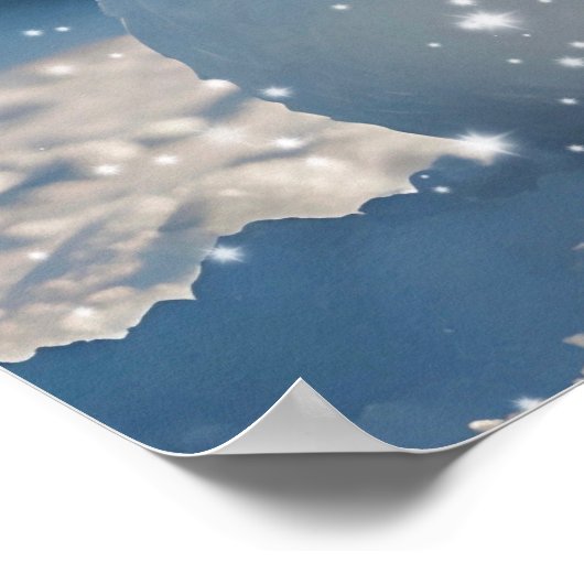 Poster met Kerstmis Snowman (Hoek)