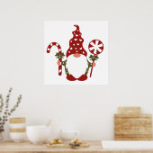 Poster met kerstsnoepriet (Keuken)