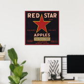 Poster met  koude fruitkratenlabel Afdrukken (Thuiskantoor)