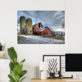 Poster met koude lente-Barn (Thuiskantoor)