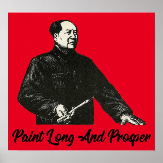 Poster met lange verf en spier (Voorkant)