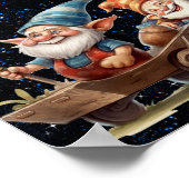 Poster met leuke heks en blije Gnome (Hoek)