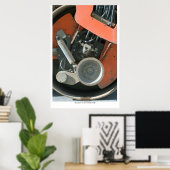 Poster met machine-afbreking (Thuiskantoor)