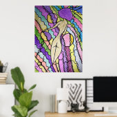 Poster met meerkleurige wind (Thuiskantoor)