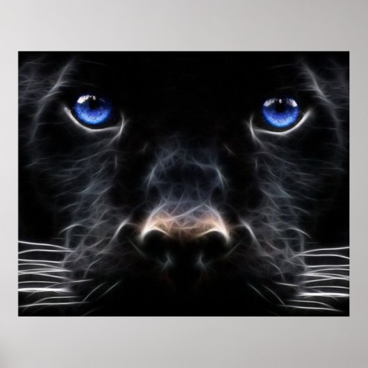 Poster met mystisch blauw oogstvlees (Voorkant)