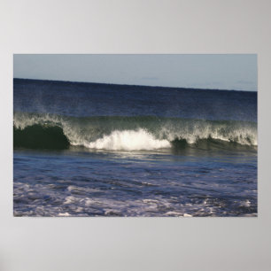 Poster met oceaan golven