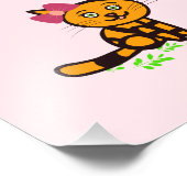 Poster met oranje kat (Hoek)