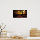 Poster met Pirate Ship (Keuken)