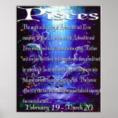 poster met pisces-symbool (Voorkant)