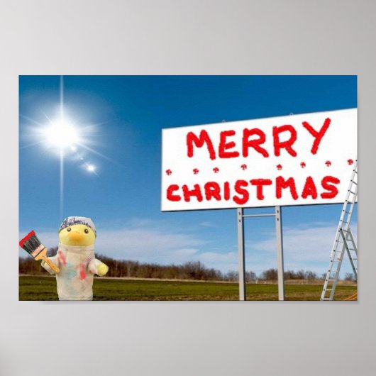 Poster met prettige kerstgraffiti (Voorkant)