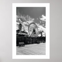 Poster met reuzenrad op de Seaside Heights Boardwa