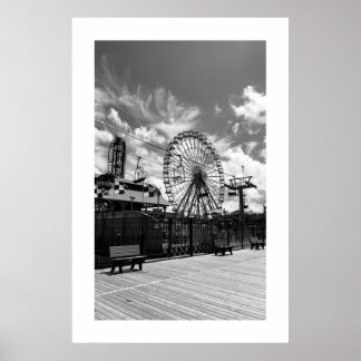 Poster met reuzenrad op de Seaside Heights Boardwa