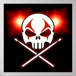 Poster met rots en rolstenen, zware metalen Poster