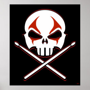 Poster met rots en rolstenen, zware metalen Poster