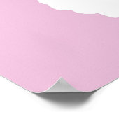 Poster met roze dotty Butterfly (Hoek)